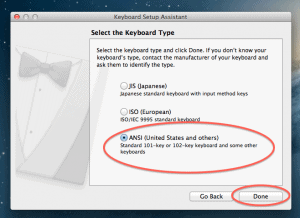 US ANSI Keyboard Mac IDWedgeBT